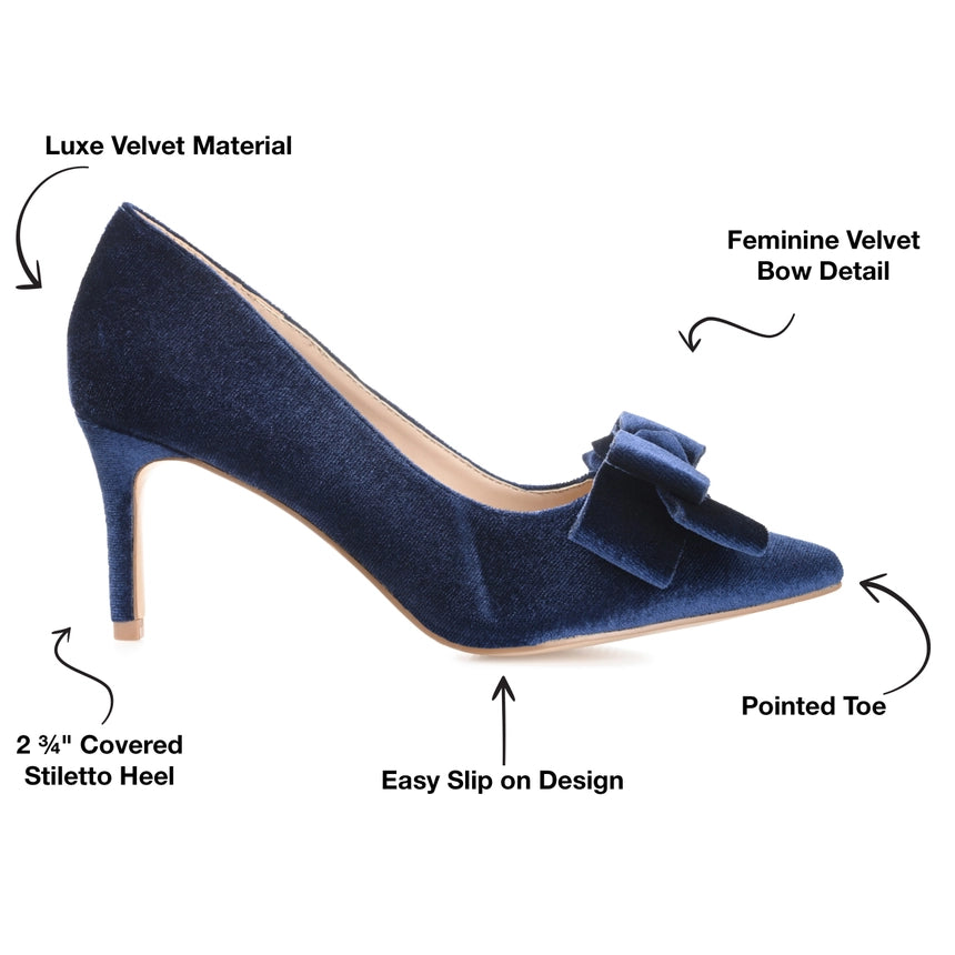 Journee Collection Women's Crystol Pump Navy-Shoes Pumps-Journee Collection-5.5-Urbanheer