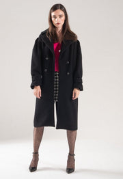 Black Casentino Coat-Clothing - Women-Nicole Baratta-S-Urbanheer