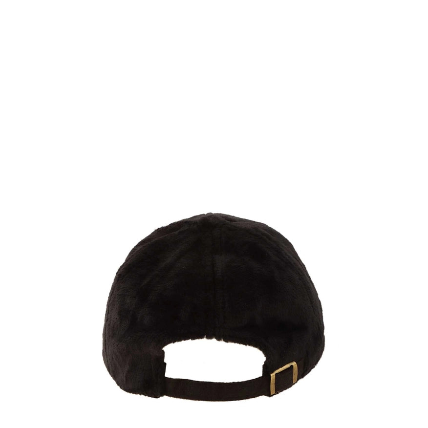 La Embroidery Fur Baseball Cap-Caps-Pink Irene Wholesale-Black-Urbanheer