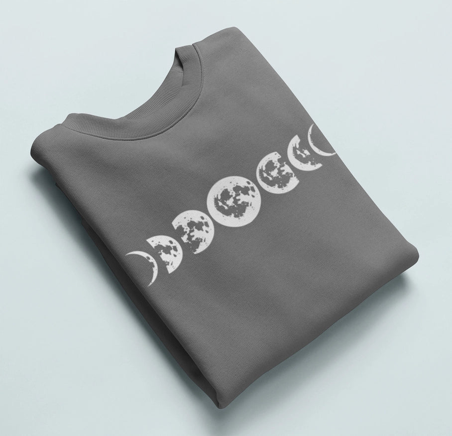 Moon Phases Crewneck Sweatshirt-Sweatshirt-Lifestyle Outpost-S-Gray-Urbanheer