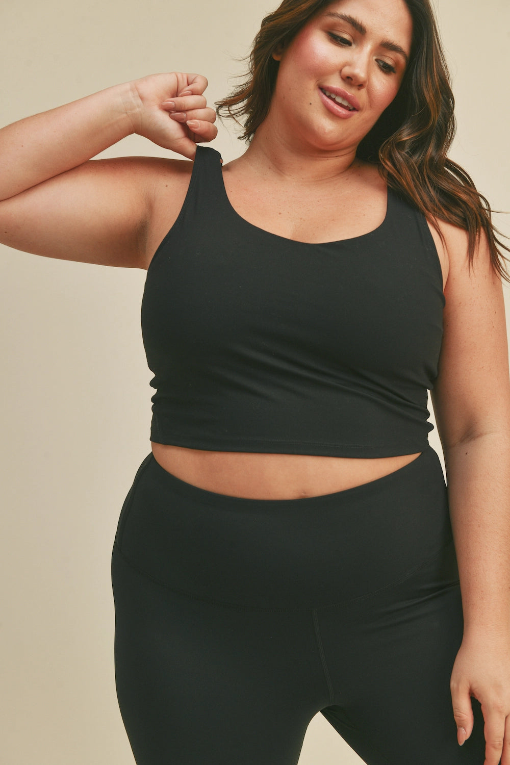 Aligned Performance Cropped Tank Top-Clothing - Women-Kimberly C-Black-1X-Urbanheer