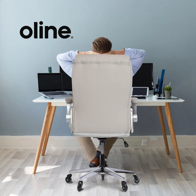 Ergoace Executive Ergonomic Office Chair Cream-Office Chairs-Oline-Cream-Urbanheer