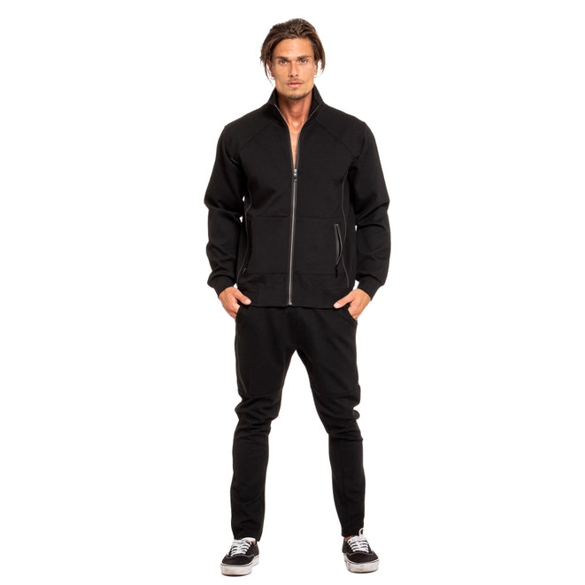 Full Zip Track Jacket - Black-Jacket-Eight X-XL-Urbanheer