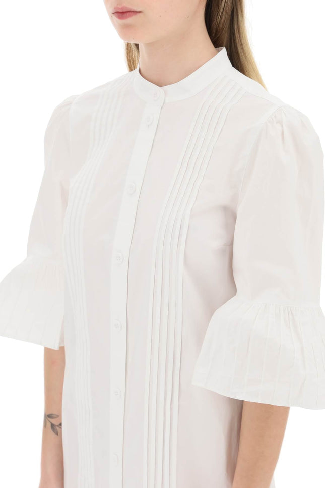bell sleeve shirt dress in organic cotton