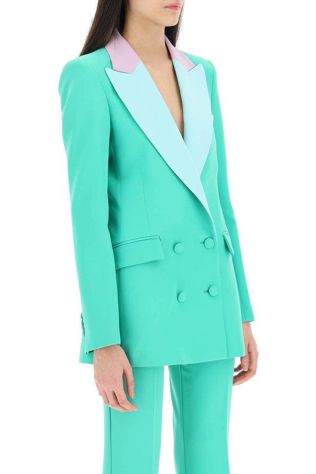 'bianca' double-breasted blazer in neo-crepe