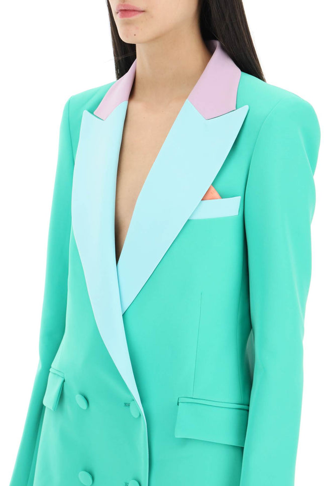 'bianca' double-breasted blazer in neo-crepe