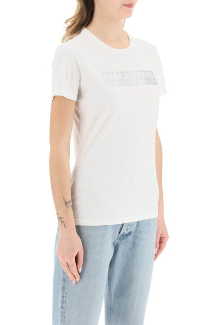 'Box' Slim Fit Cotton T-Shirt - White