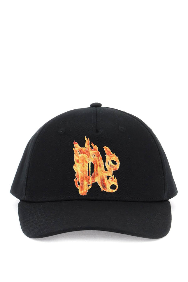 burning monogram baseball cap