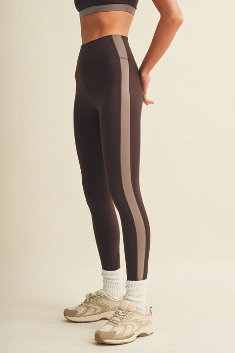 Side Contrast Block Legging