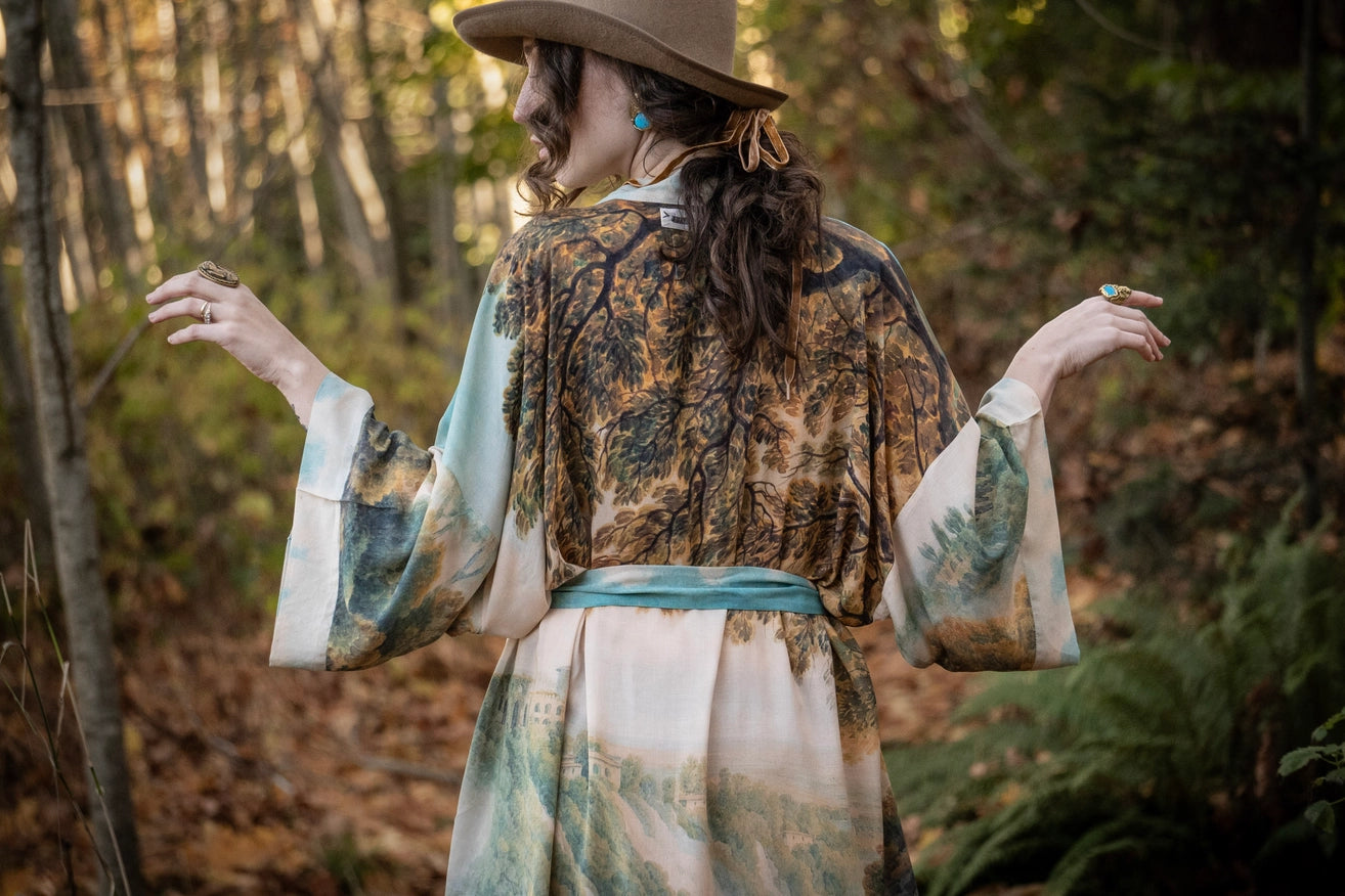Awakening Long Duster Bamboo Kimono Robe-Kimonos-Market of Stars-length 118cm-Urbanheer