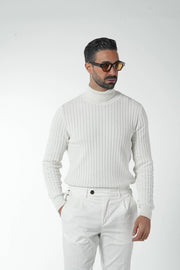 Pearl Ribbed High Neck-Sweater-Donato-M-Urbanheer