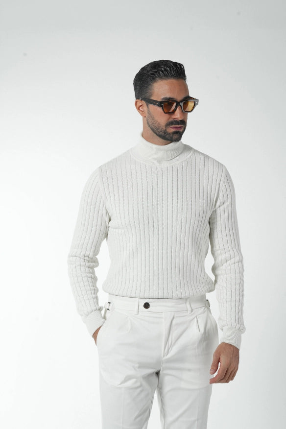 Pearl Ribbed High Neck-Sweater-Donato-M-Urbanheer