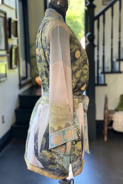 Tree Of Life Bamboo Bohemian Kimono Cardigan With Belt-Kimonos-Market of Stars-Urbanheer