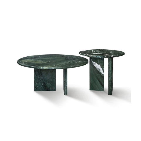 Green Natural Marble Nesting Coffee Table Set