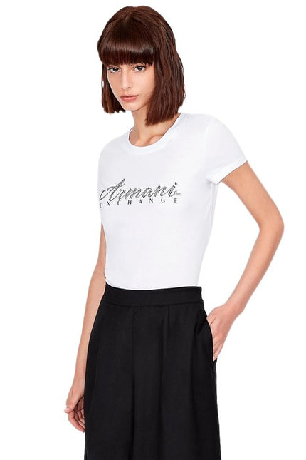 Armani Exchange Women T-Shirt-Armani Exchange-white-XS-Urbanheer