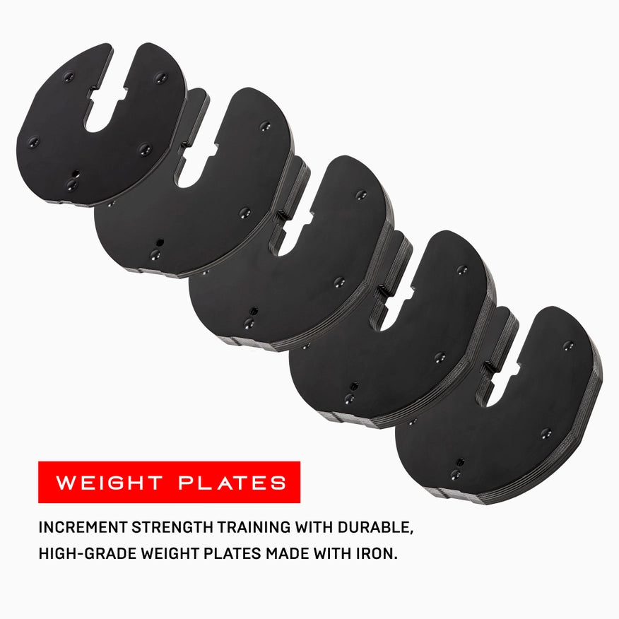 Powerdyne Adjustable 80Lbs Dumbbell - Coal (Pair)-Dumbbell-Nonzero Gravity-20 Iron Weight Plates-Urbanheer