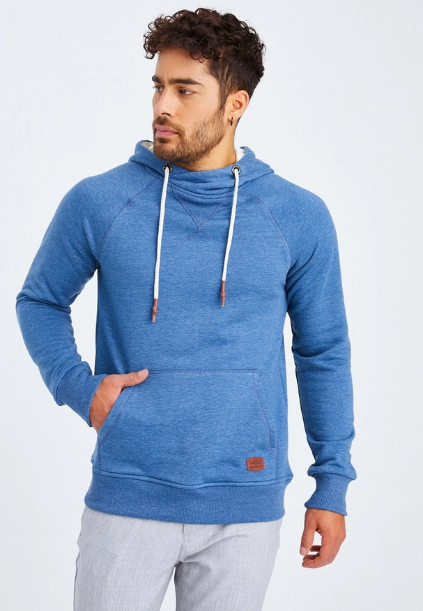 Men'S Hoodie Hood Indigo Melange-Hoodie-Leif Nelson GmbH-M-Urbanheer