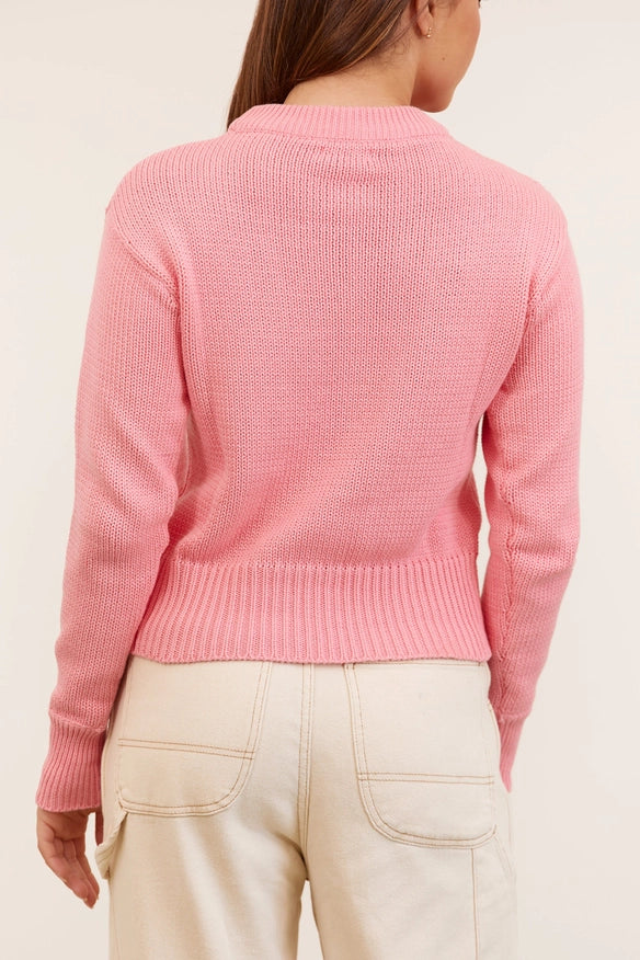 Billie Knit Jumper - Pink-Jumpers-BEFORE ANYONE ELSE-XS-Urbanheer