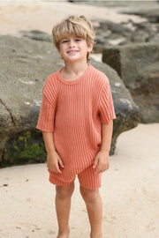 Mini Rib Knit Tee (Ginger)-Tee-All Fenix-3-6M-Urbanheer