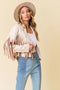 Cream Multi Color Fringe Open Front Jacket-Jacket-Saints & Hearts-S-Urbanheer