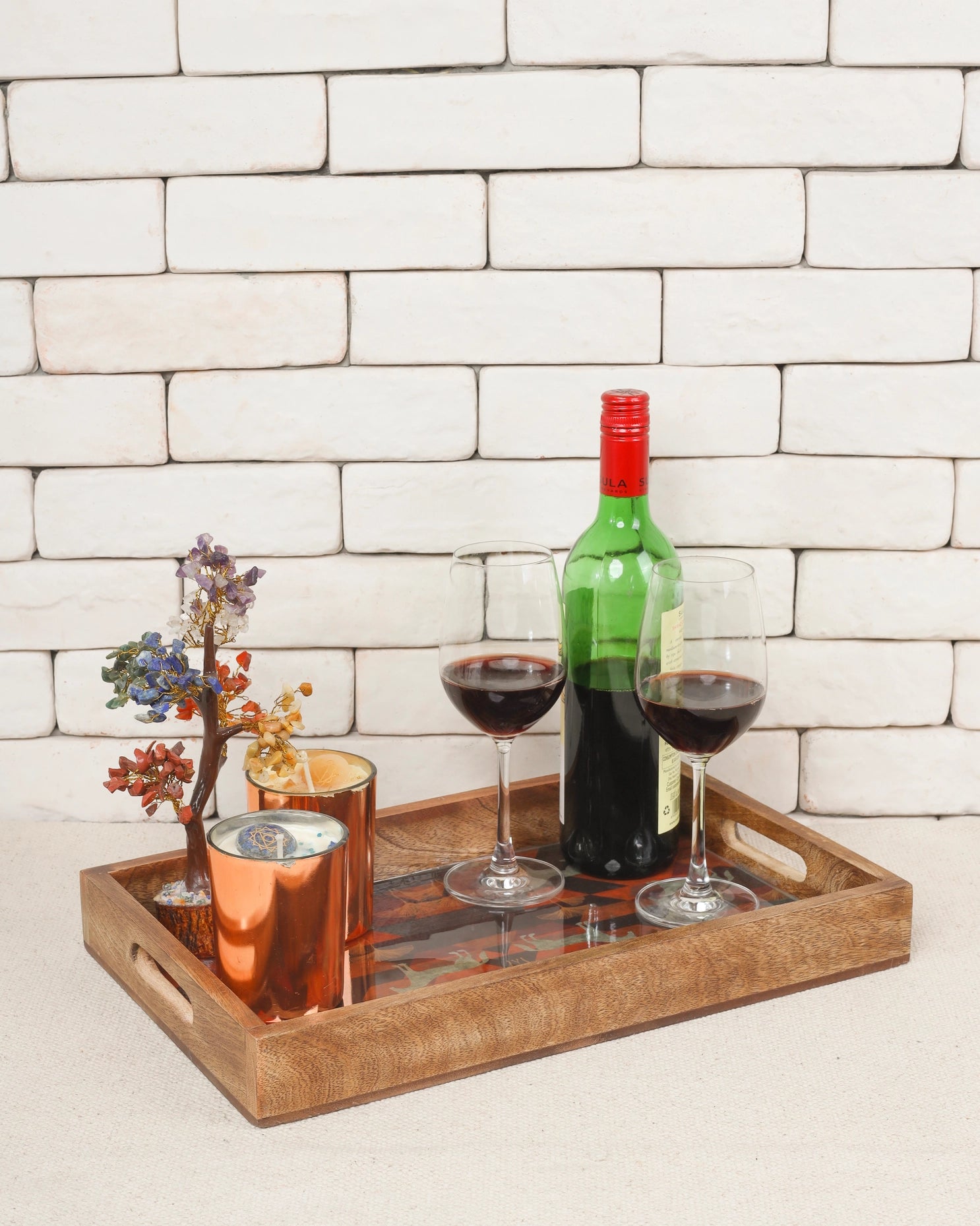 Horse Resin/Wood Decorative Trays (Set Of 3)-Tiramisu-Urbanheer