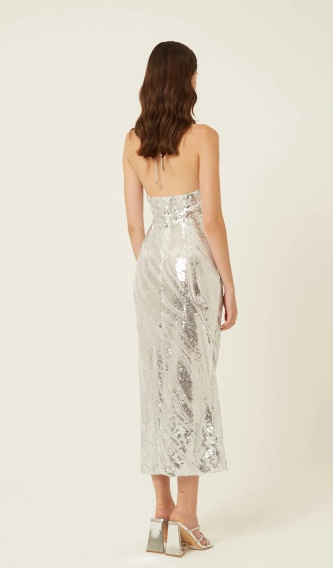 Sky Halter Neck Sequin Maxi Dress-Clothing - Women-Amy Lynn-S-Urbanheer