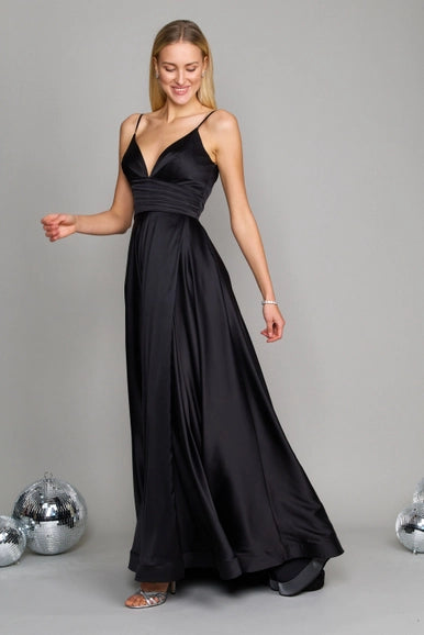 Spaghetti Strap Prom Long Formal Gown Wholesale-Dylan & Davids-4-Black-Urbanheer