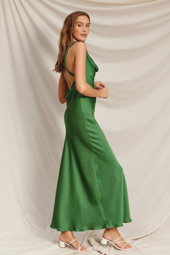 Life Of A Party Twisted Strap Maxi Dress Ibiza Green-Dress-Dress Forum-S-Urbanheer