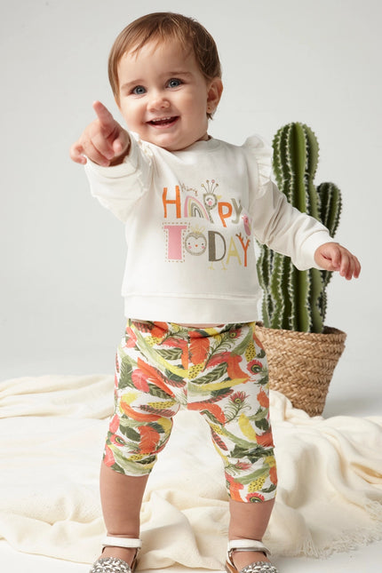 Baby Girl'S Sweatshirt in Stretch Cotton Fleece-UBS2-Urbanheer