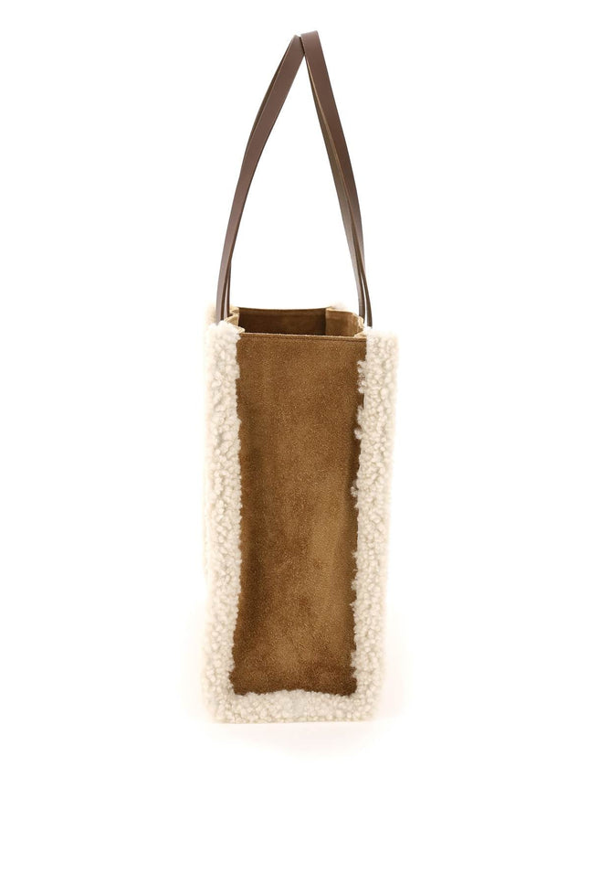 California East-West Bag With Shearling Detail