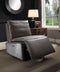 Modern Leather Recliner Chair with Aluminum Frame – Gray
