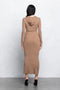 Ribbed Zip Up Maxi Dress w/ Hoodie-Hoodie-No Vacancy-S-Heather Grey-Urbanheer
