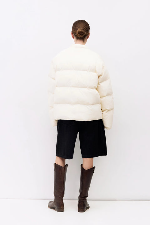 The Mila Jacket | Puffer Jacket with Neck Tie Detail
