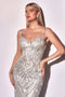 Fitted Beaded Gown-Evening-Tux-USA-4-Lt Blue-Urbanheer