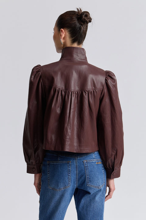 Faux-Ever Leather™ Puff Sleeve Jacket
