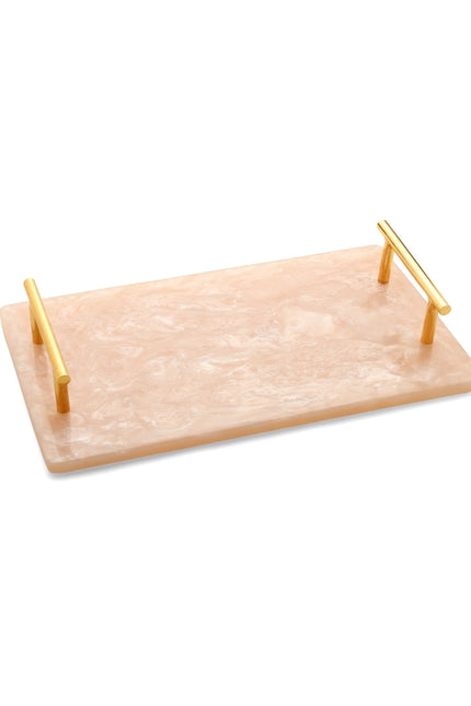 Ivory Resin Serving Board with Handles-Serving Board-Tiramisu-14 x 8 x 0.4 in (35.6 x 20.3 x 1 cm)-Urbanheer