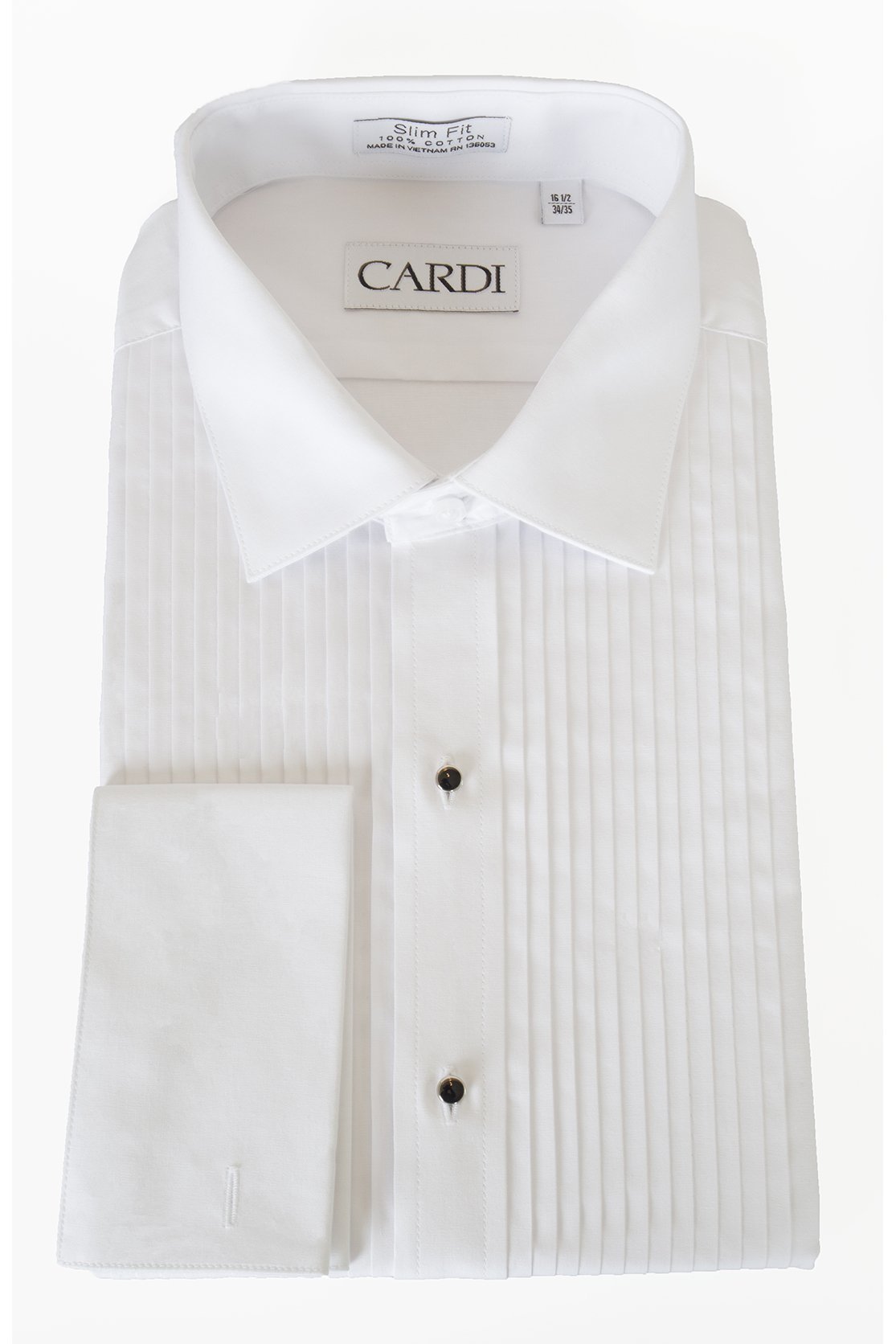 "Charles" White Spread Collar Tuxedo Shirt-Mens Shirts-Tux-USA-14.5-32-33-Modern-Urbanheer