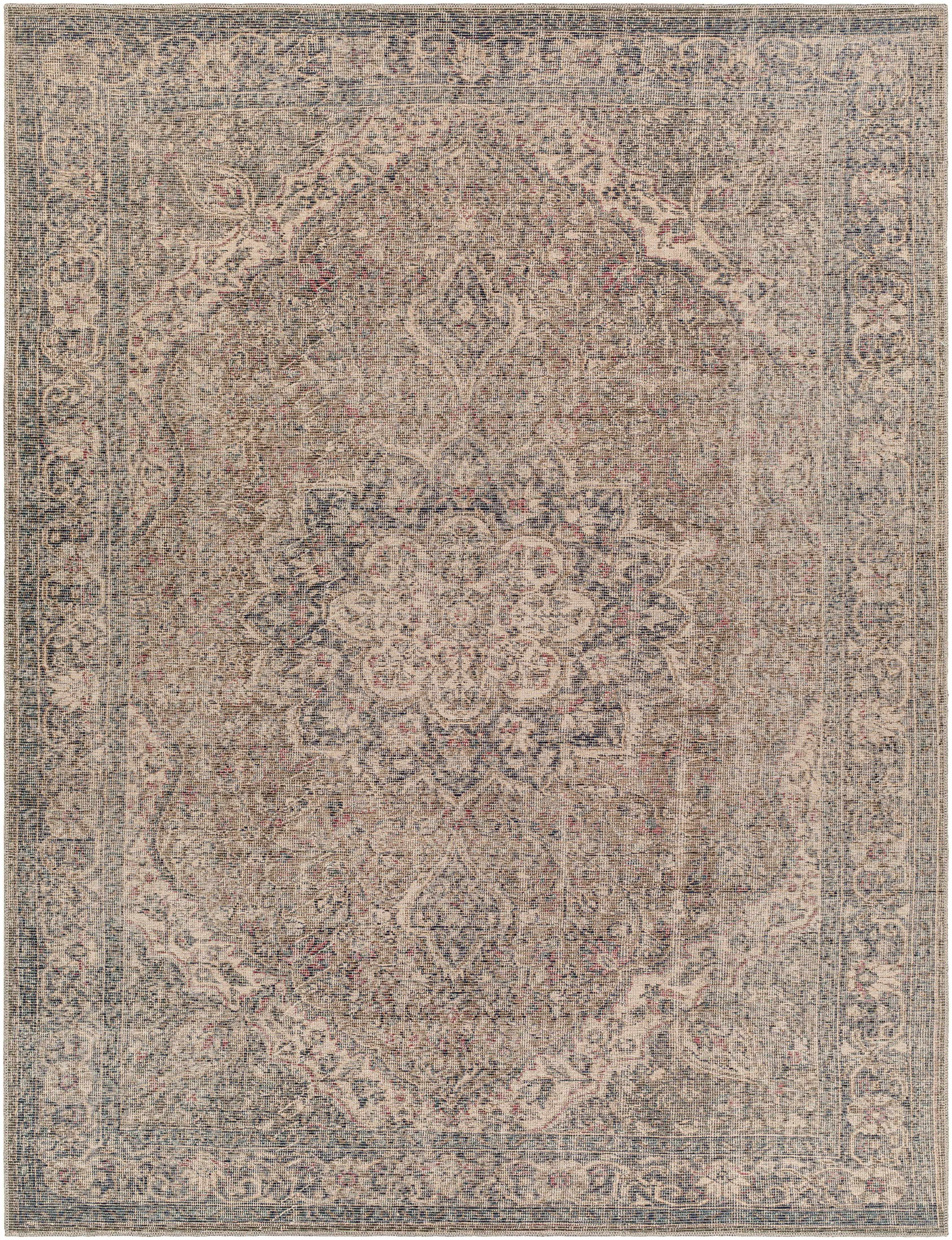 Dusty Sage Greenpoint Medallion Washable Area Rug-Rugs-Hauteloom-2'7" x 7'3" Runner-Urbanheer