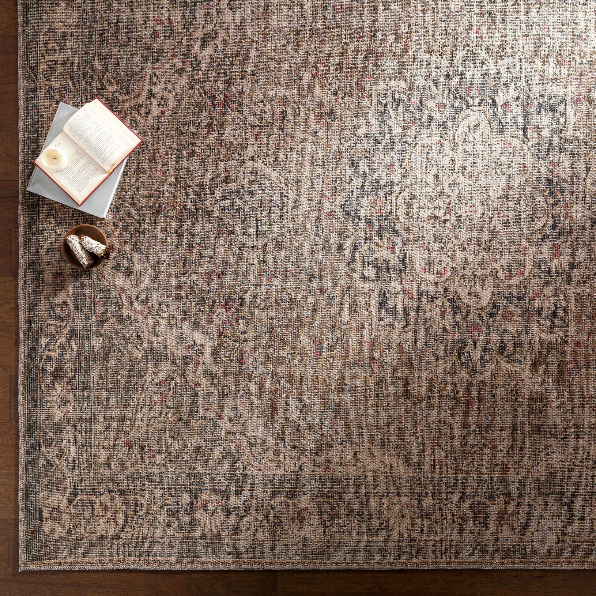 Dusty Sage Greenpoint Medallion Washable Area Rug-Rugs-Hauteloom-2'7" x 7'3" Runner-Urbanheer