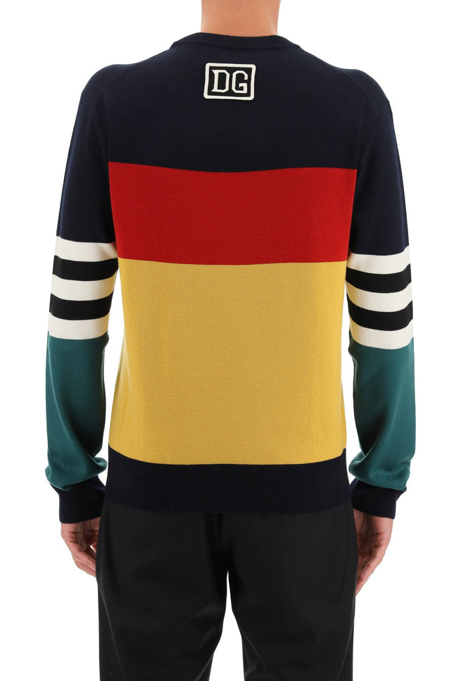 color block wool sweater