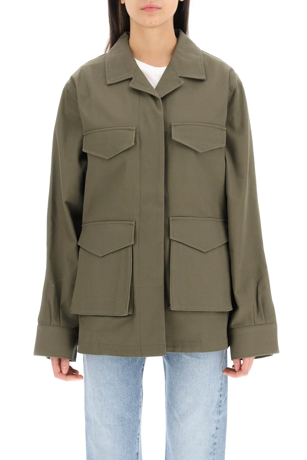 Cotton Army Jacket Khaki Urbanheer