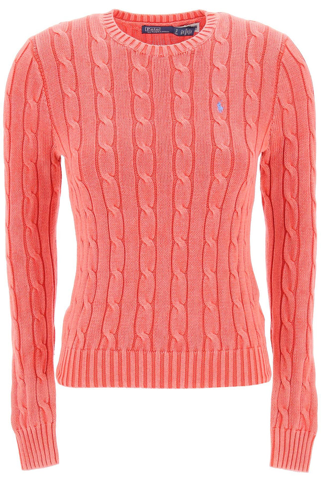 cotton cable knit pullover sweater