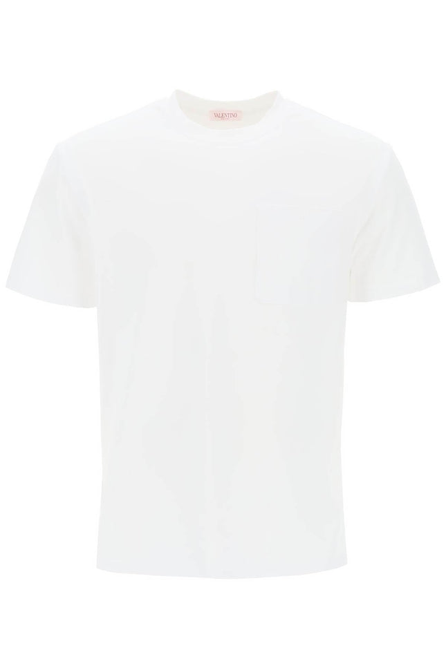 "Cotton T-Shirt With V Detail"