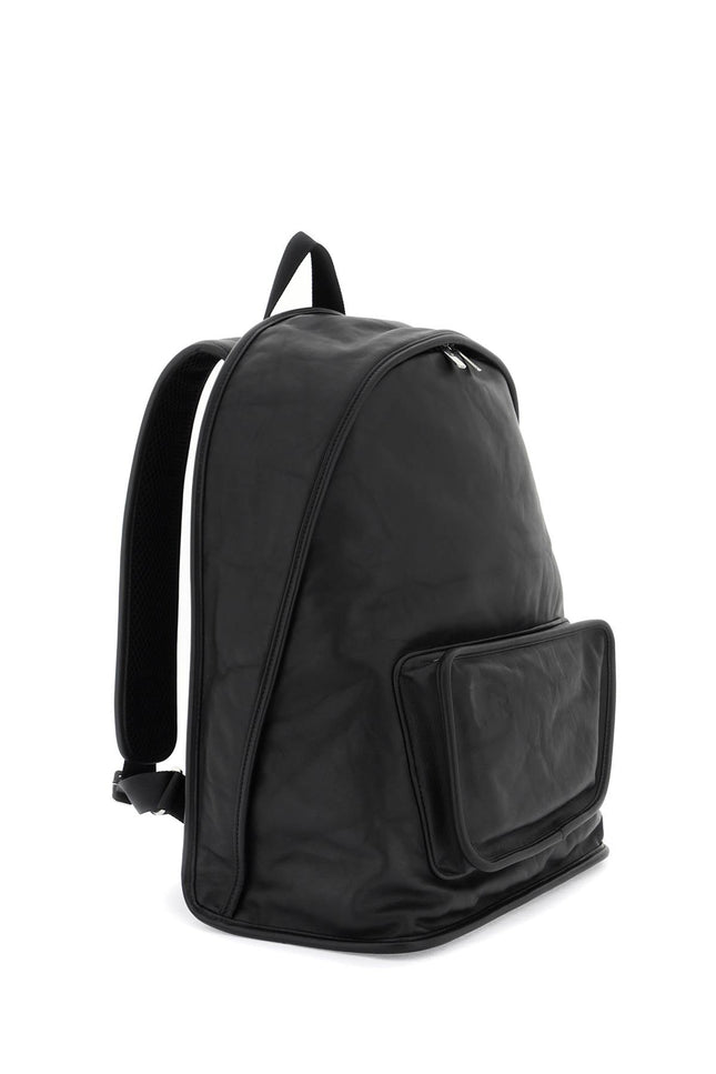 "Crinkled Leather Shield Backpack