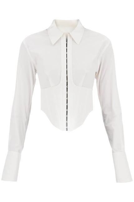 Cropped Shirt With Underbust Corset