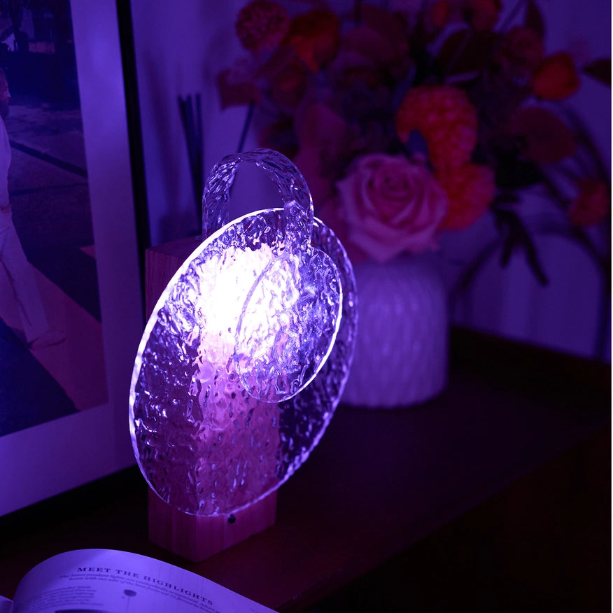 Rechargeable Rgb Rotating Crystal Projection Table Lamp-Home | Garden > Decoration and Lighting > Lamps-EP Design Lab-7.7" x 3" x 10.7"-Urbanheer