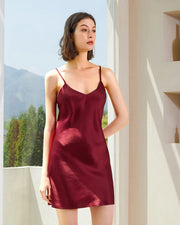 Classic Silk Chemise Claret-Chemise-MommeSilk-XS-Urbanheer