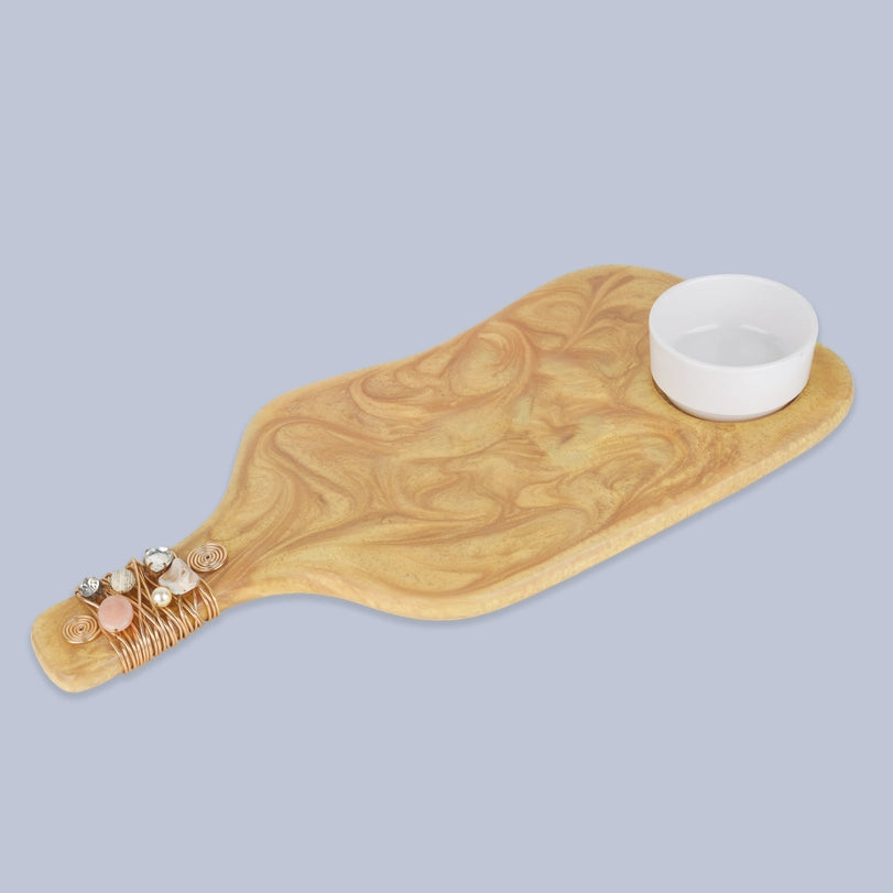 Tiramisu Embellished Chips & Dip Platter-Dip Platter-Tiramisu-17 x 7.5 in (43.2 x 19.1 cm)-Urbanheer