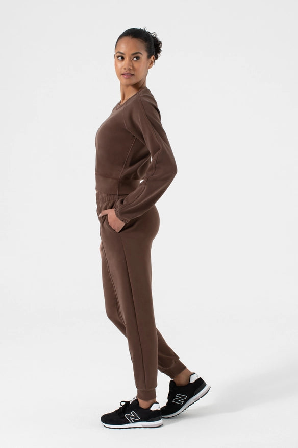 Marcie Sleek Long Sleeve Chocolate-TOP-Nux Active-XS-Urbanheer