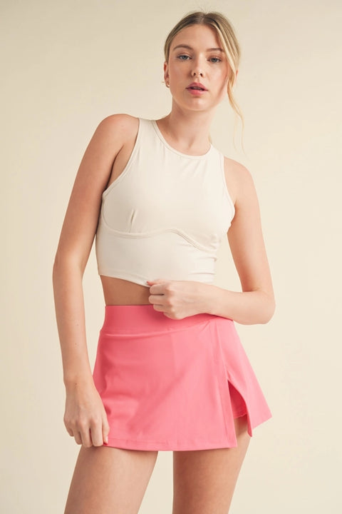 Corset Inspired Cropped Tank Top Cream-Tank Tops-Kimberly C-S-Urbanheer